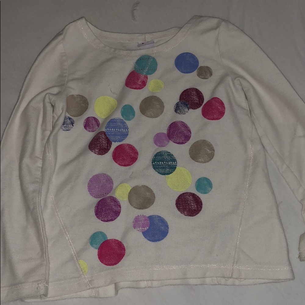 White polkadot shirt